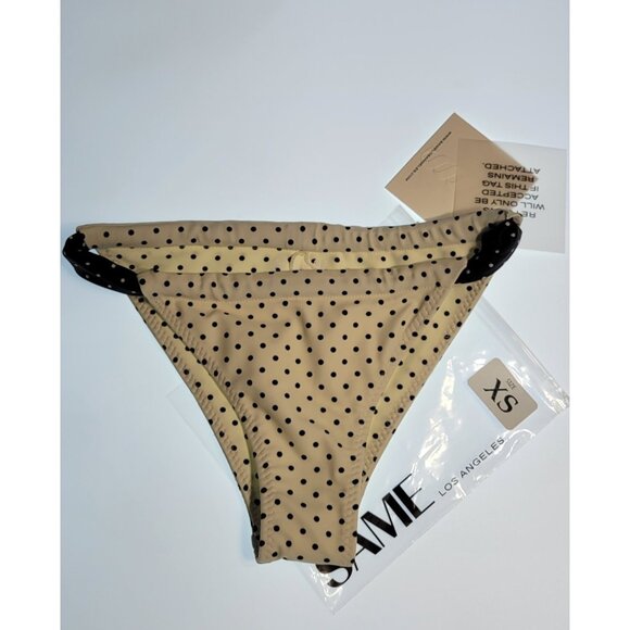 SAME Other - SAME Los Angeles Bottom Swim Womens Mid  Rise Polka Dots XSmall White /black